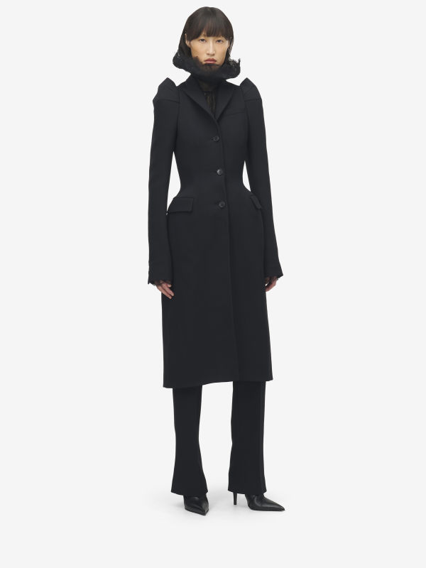 ALEXANDER MCQUEEN - Pinched Shoulder Coat - Item 842823QJAAA1000